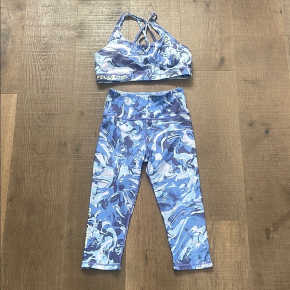 Peloton Other - Peloton Orion Marble X WITH Women’s Leggings & Sports Bra Set